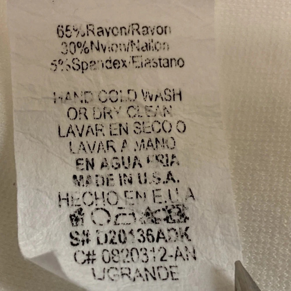 Mystic Ivory Semi Sheer Short Sleeve Crew Neck Mini Dress Size Large - Picture 7 of 7